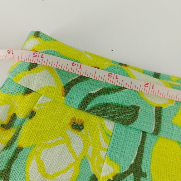 J. Crew Yellow and Green Floral Cotton Mini Skirt Size 8 - Picture 9 of 11